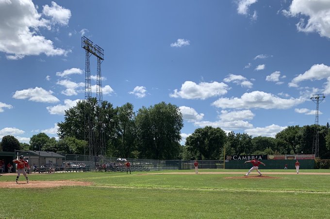 Brody Curtiss pitches at Le  Sueur