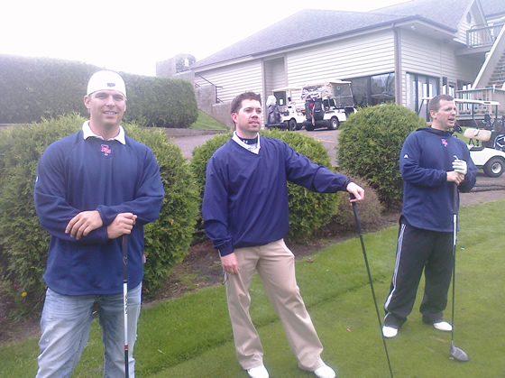 Dan, Shane, Jimmy golfing