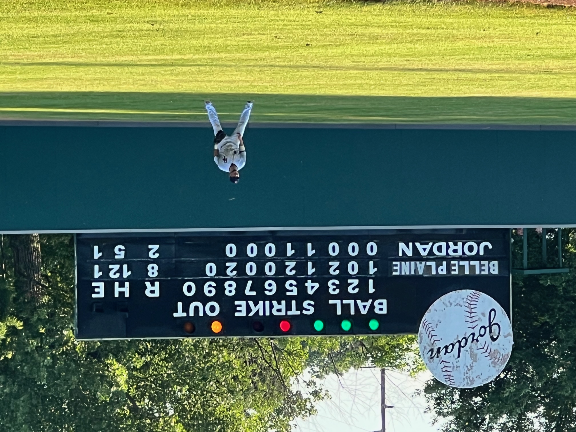 Josh Terrio - 9th inning scoreboard vs Jordan