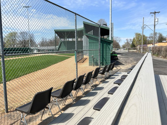 Third-base side seating area